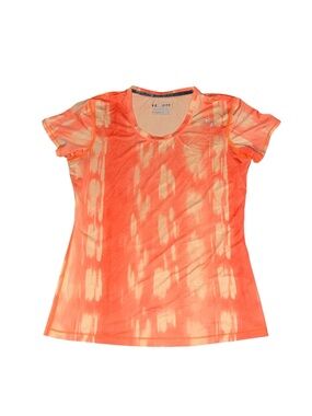 Under Armour Orange Tie-Dye Short Sleeve Athletic Tee